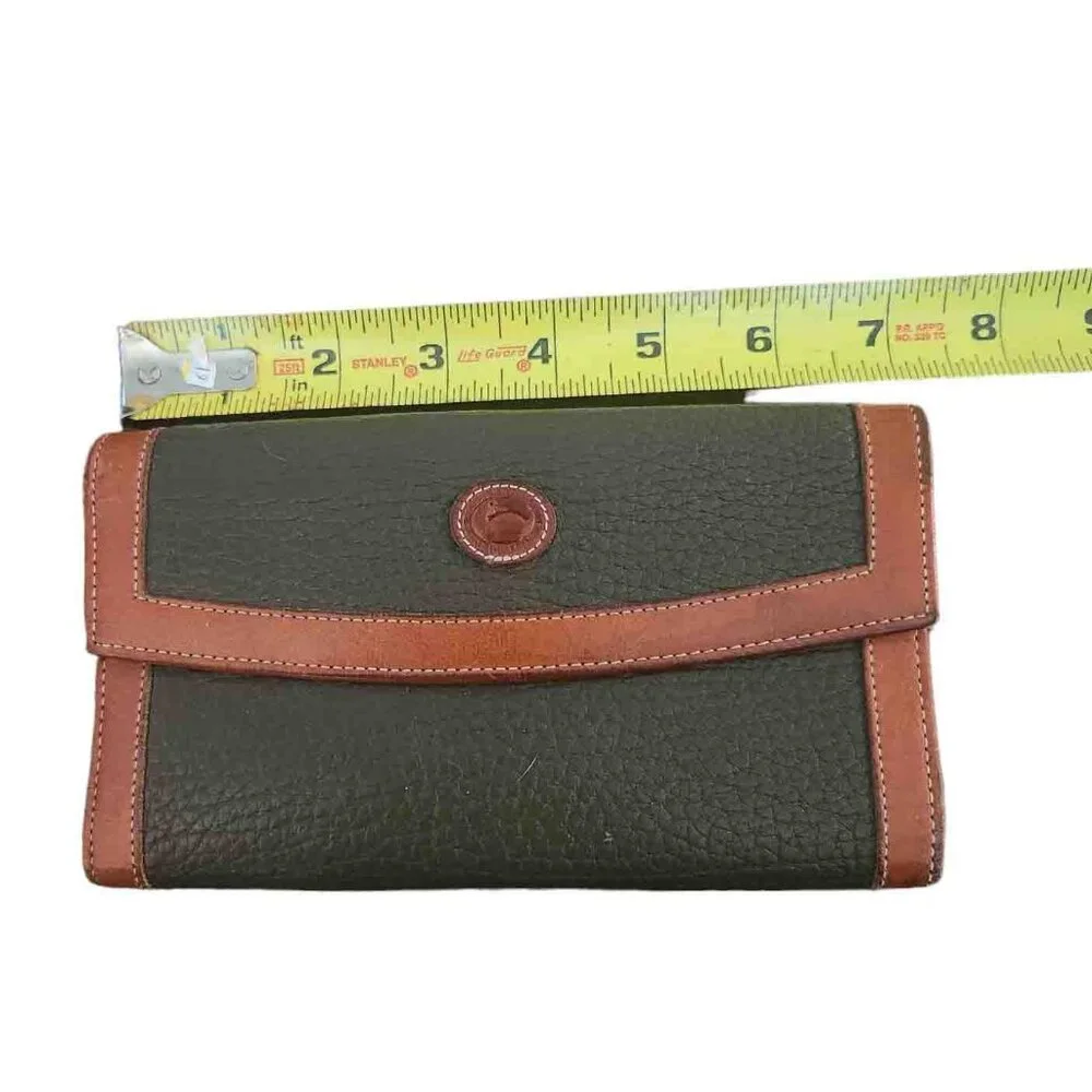 VTG Dooney & Bourke All Weather Leather Trifold Checkbook Wallet Clutch - Picture 12 of 13